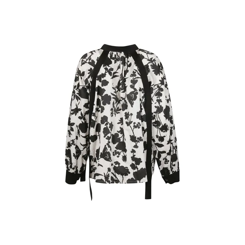 MaxMara Floral Printed Long Sleeved Top-1
