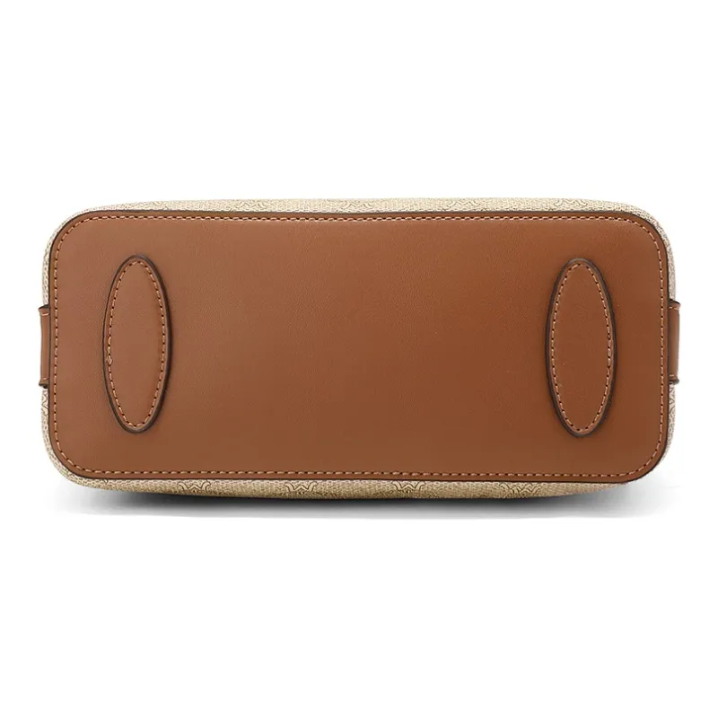 MEXICAN Polyurethane Shoulder Bag Regular Women's Mocha Coffee/Khaki Apricot/Elegant White-10