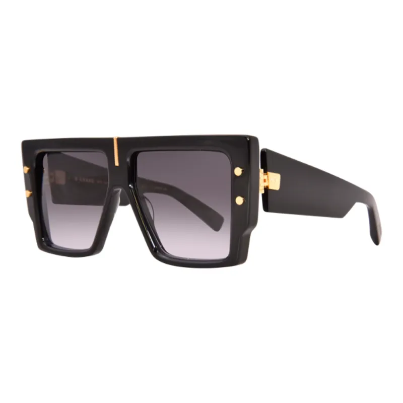 BALMAIN Plastic Irregular Shape Sunglasses Women's Black-1