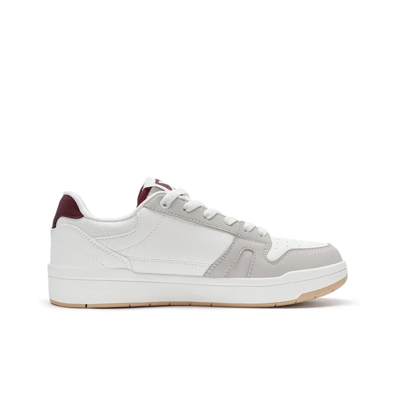 XTEP MAXX LITE Skateboard Shoes Women's Low Top Sail White/Dove Gray/Team Red-1