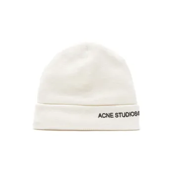 Acne Studios Logo embroidered Ribbed knit Beanie