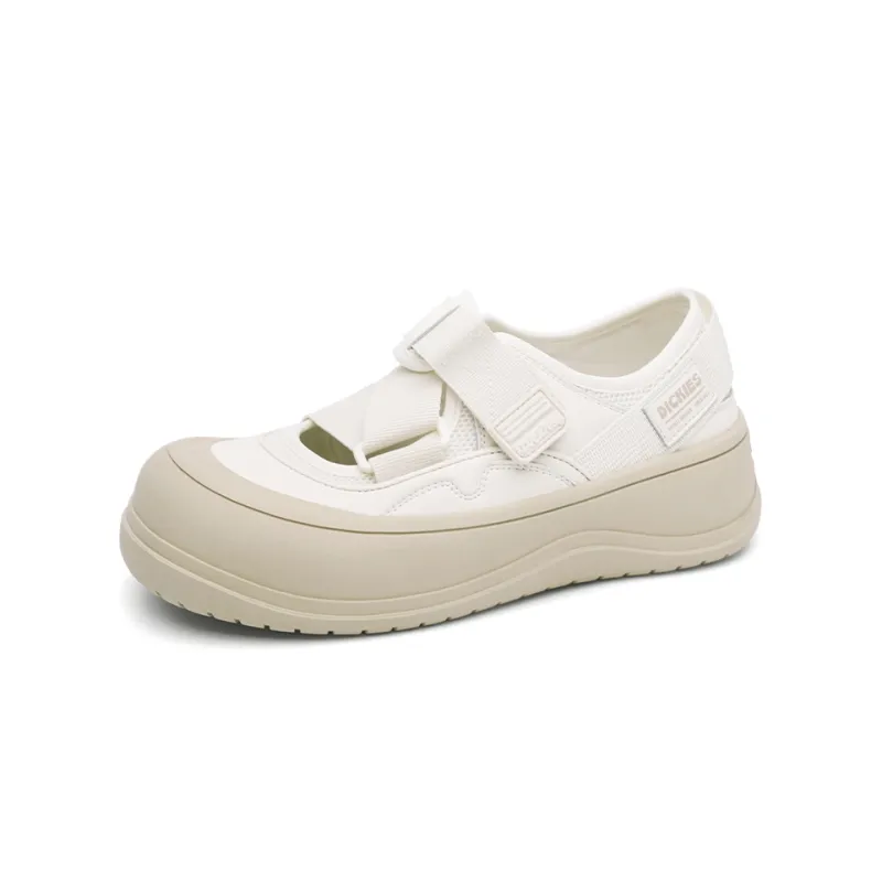 Dickies Slip Resistant Height Increasing Mid Top Skateboard Shoes Women's Beige Brown-1