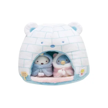 SAN X Corner Creatures, Polar Bear's Friend, Ice Home Dolls Plush Doll 15cm Height