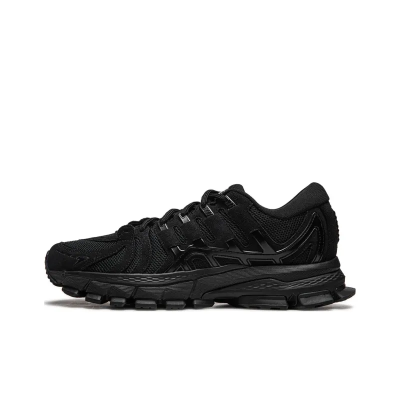 LiNing Cushioning Wear Resistant Low Top Running Shoes Men's Black-0