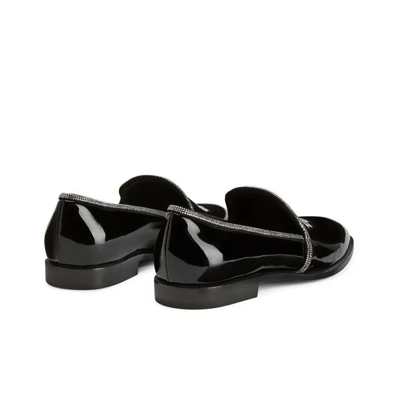 Giuseppe Zanotti Ariees Crystal embellished Leather Loafers-3
