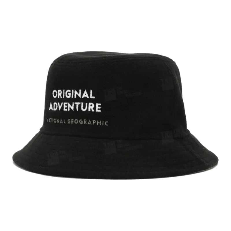 NATIONAL GEOGRAPHIC Rayon Acrylic Polyester Bucket Hats Women's Black-1