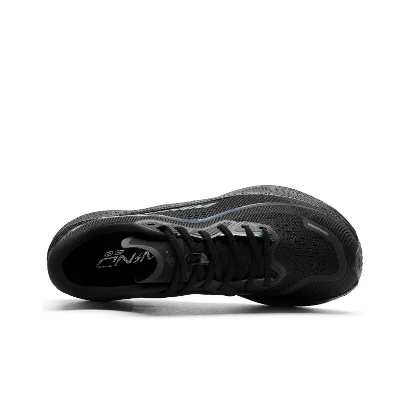 QIAODAN Strong Winds 2.0 Cushioning Anti-Slip And Wear-Resistant Low-Top Running Shoes Men's Black Gray-3