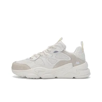 Kappa Anti Slip And Wear Resistant Breathable Low Top Casual Running Shoes Unisex Winter White/Malted Rice Zongzi