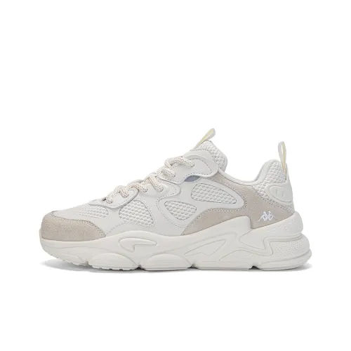 Kappa Anti Slip And Wear Resistant Breathable Low Top Casual Running Shoes Unisex Winter White/Malted Rice Zongzi