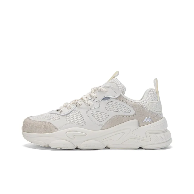 Kappa Anti Slip And Wear Resistant Breathable Low Top Casual Running Shoes Unisex Winter White/Malted Rice Zongzi-0