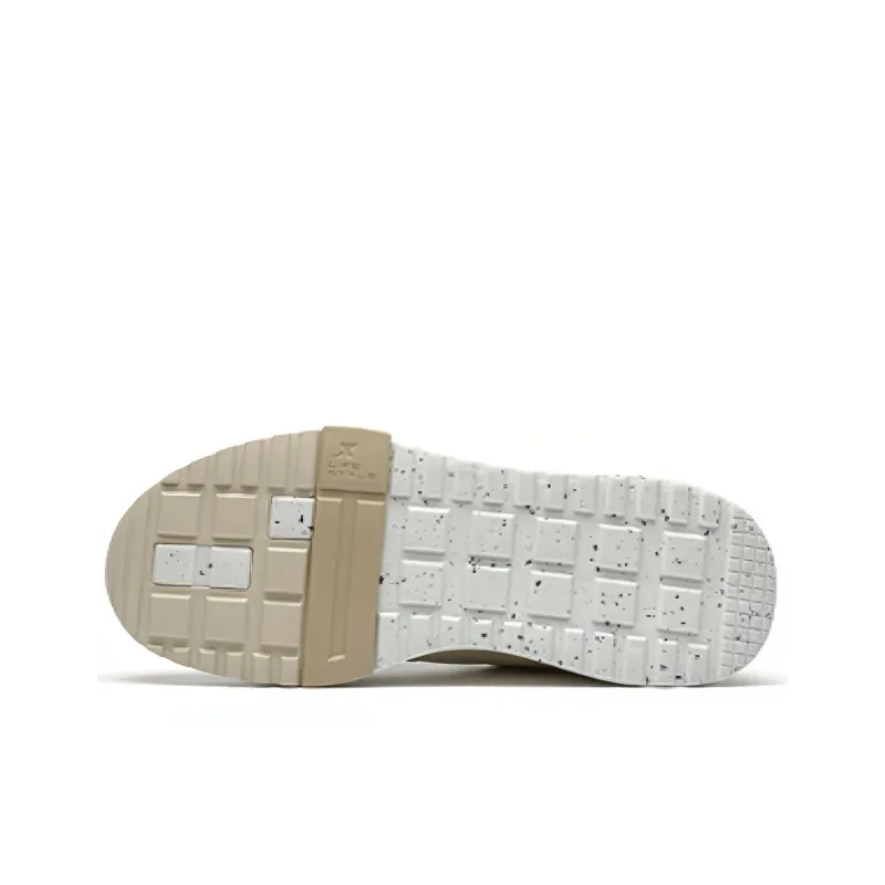 XTEP Cushioning Anti-Slip And Wear-Resistant Low-Top Casual Shoes Men's Tea White-4