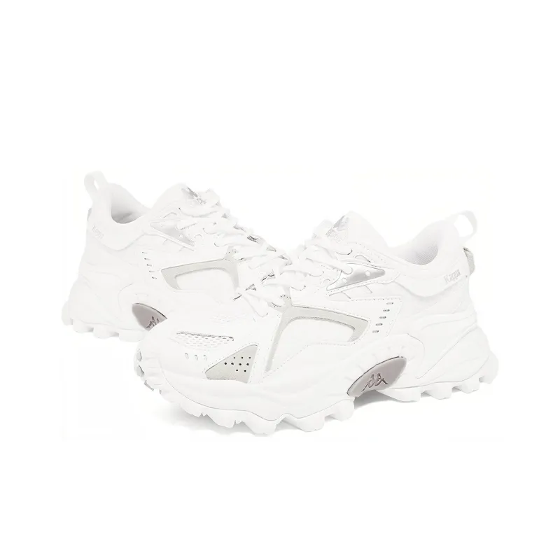 Kappa Cushioning Slip Resistant Mid Top Casual Shoes Unisex White-3