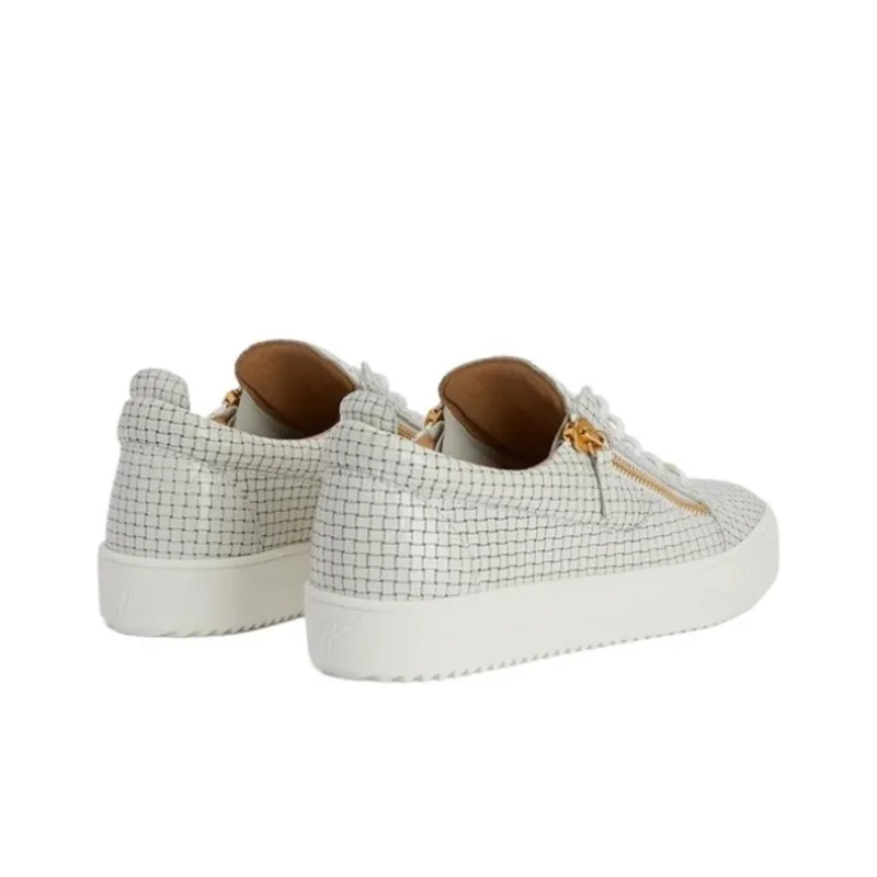 Giuseppe Zanotti Frankie Glossy Woven leather Sneakers-2
