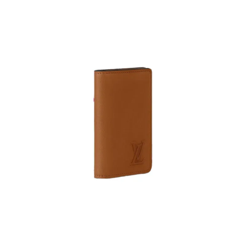 LOUIS VUITTON Cuir Millesime Calfskin Wallet Men's Brown-1