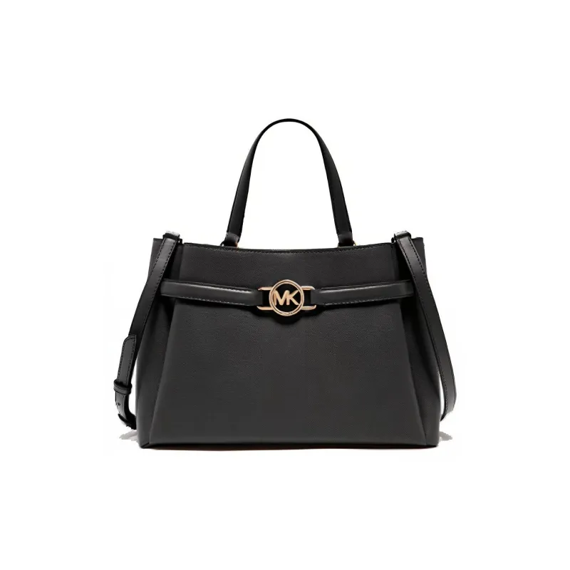 MICHAEL KORS Leather Shoulder Bag, Crossbody Bag, Handbag Medium Size Women's Black-0