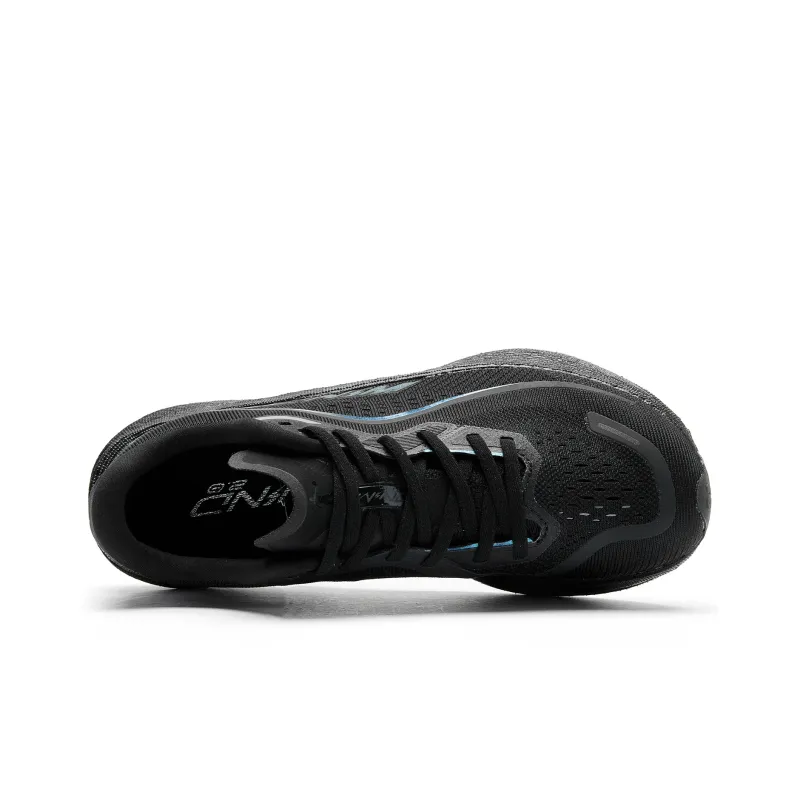QIAODAN Strong Winds 2.0 Cushioning Anti Slip And Wear Resistant Low Top Running Shoes Women's Black Ink Gray-3