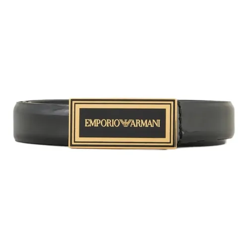 EMPORIO ARMANI Logo buckle Leather Belt