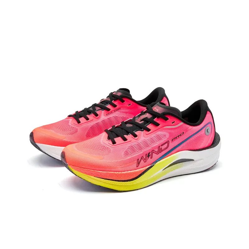 QIAODAN Strong Winds 2.0 PRO Cushioning Anti-Slip And Wear-Resistant Low-Top Running Shoes Women's Pink Yellow-2