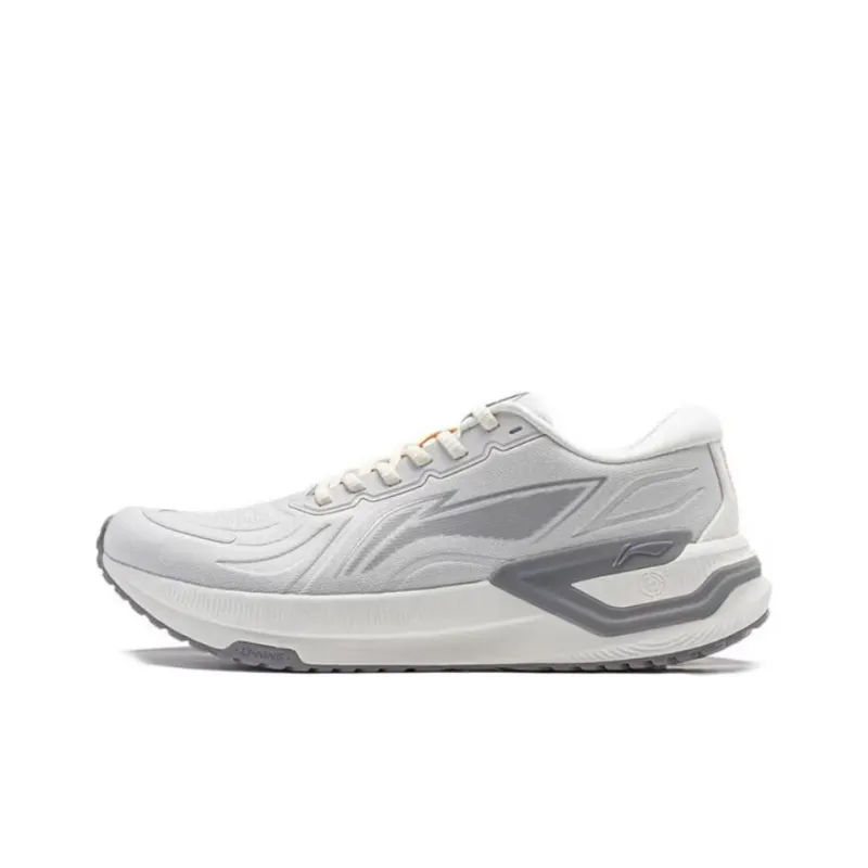 LiNing YueYing 3.0 Durable Breathable Low Top Running Shoes Men's Gray White-0