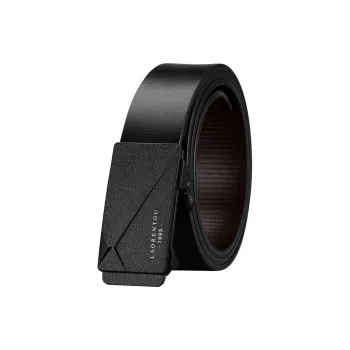 Old Man's Head [Best-Selling]Automatic Buckle Brand Versatile Leather Belts Men's Width 3.3cm