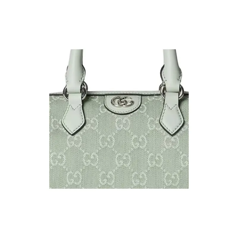GUCCI Ophidia Denim Handbag, Shoulder Bag, Crossbody Bag, Travel Bag Mini Women's Light Green-7