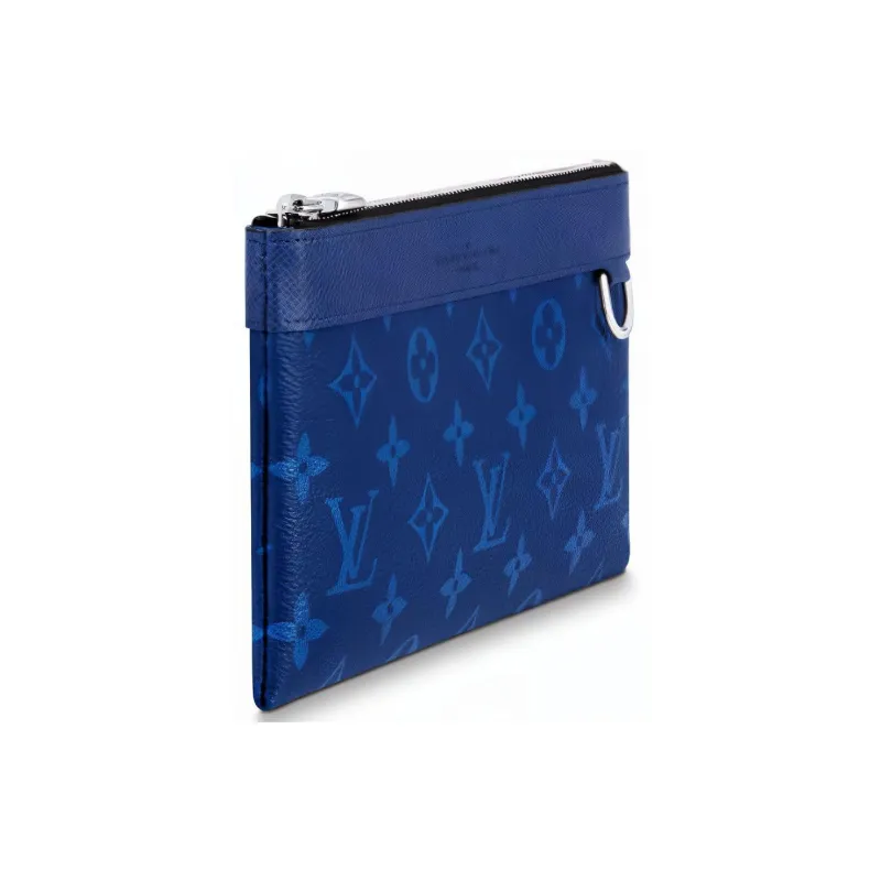 LOUIS VUITTON Discovery Pochette Monogram Pacific Taiga Pm Blue-3