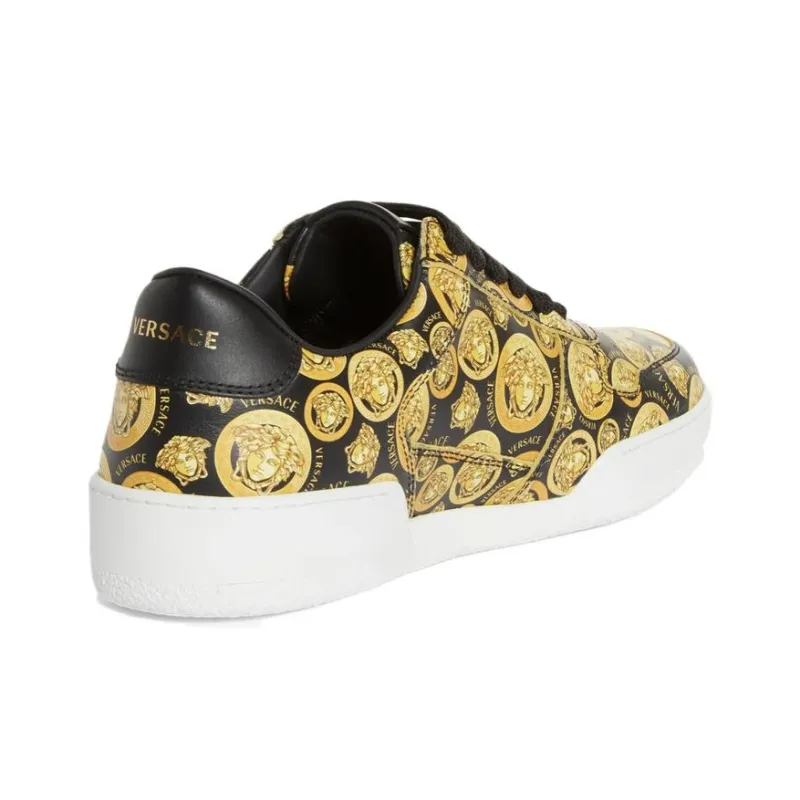 FANSIZHE Llus Medusa Amplified Low Top Stylish Skateboarding Shoes Men's Yellow-2