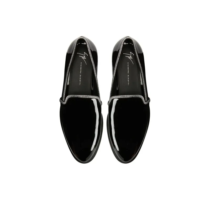 Giuseppe Zanotti Ariees Crystal embellished Leather Loafers-4