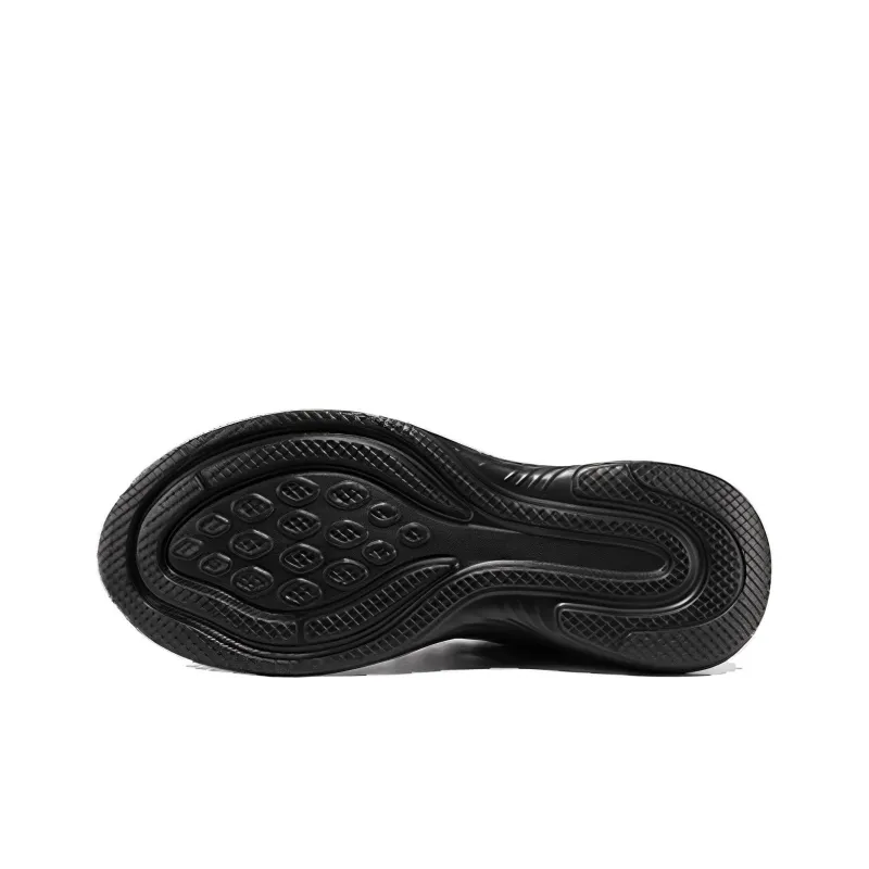 Erke Cushioned Anti Slip Wear Resistant And Water Resistant Low Top Casual Running Shoes Men's Jet Black-4