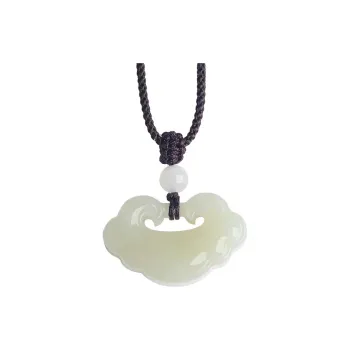 Cuizu Hetian Jade Necklaces Women's Pale Greenish White Jade