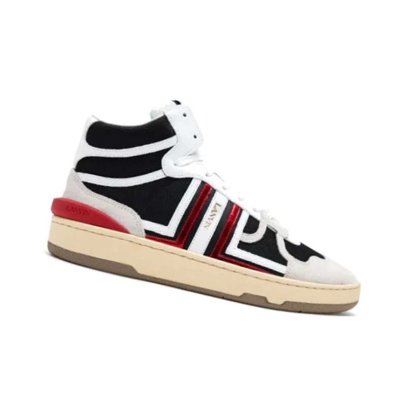Lanvin Clay High Top Stylish Skateboarding Shoes Men's White-1