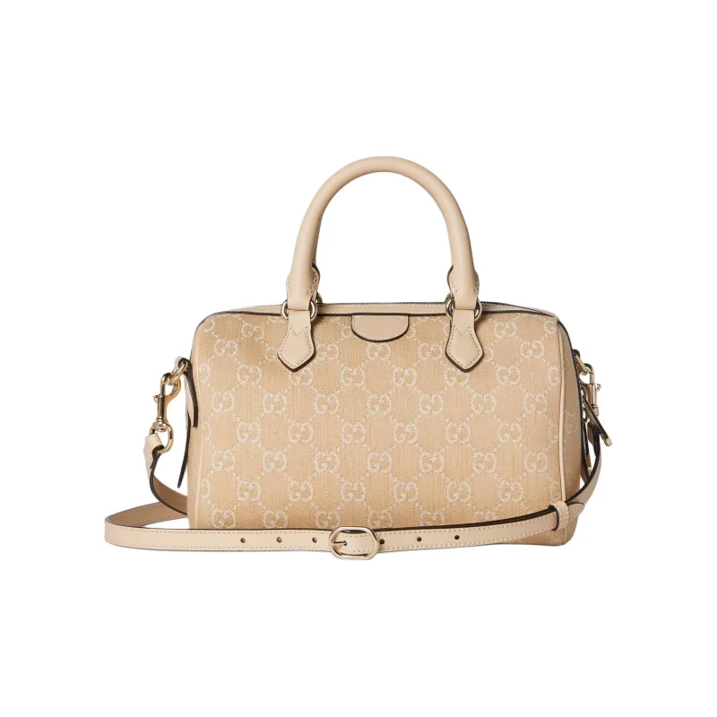 GUCCI Ophidia Denim Shoulder Bag Crossbody Bag Handbag Small Size Women's Light Beige-3