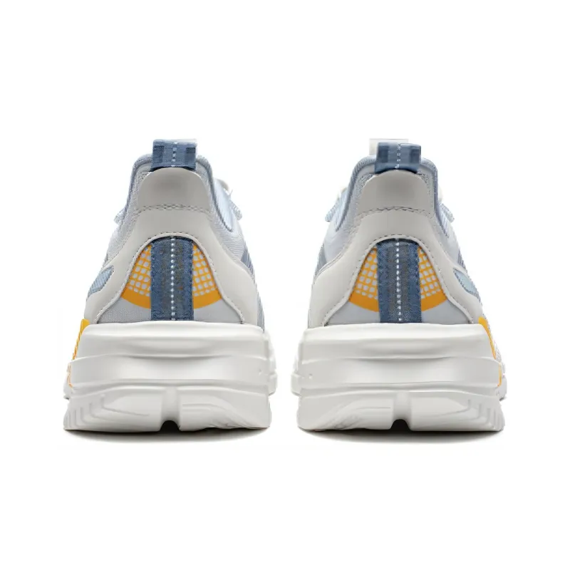XTEP Airfoil Cushioning Anti-Slip Wear-Resistant Breathability Low-Top Casual Shoes Men's White Blue-3