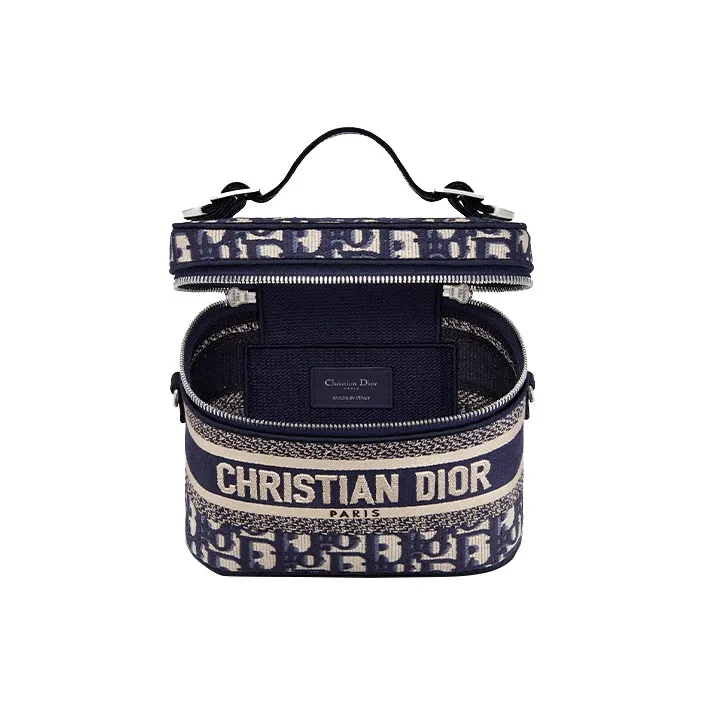 DIOR DiorTravel Canvas Handbag, Shoulder Bag, Crossbody Bag, Toiletry Bag, Makeup Bag Regular Women's Dark Blue-3