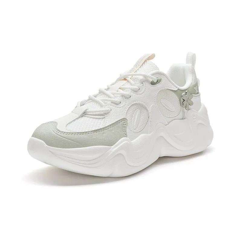 XTEP Casual Shoes Women's Low Top Sail White/Creamy Green-2