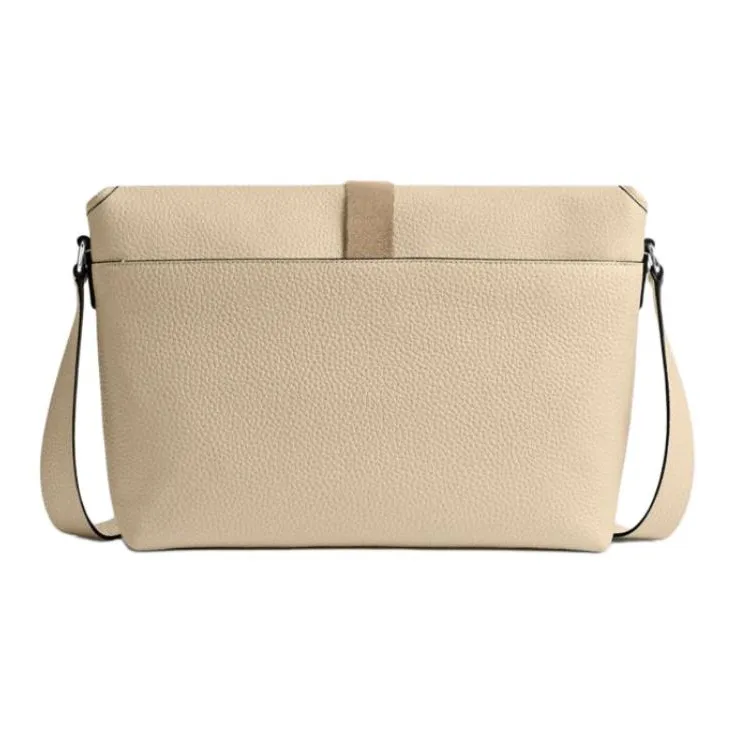 COACH BECK Litchi Grain Leather Messenger Bag Shoulder Bag Crossbody Bag Large Size Men's Ivory-1