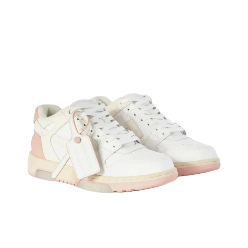 OFF WHITE Out Of Office Ooo Low Tops White Pink Beige Women's-1