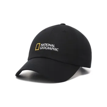 NATIONAL GEOGRAPHIC Cotton Baseball Caps Unisex Black