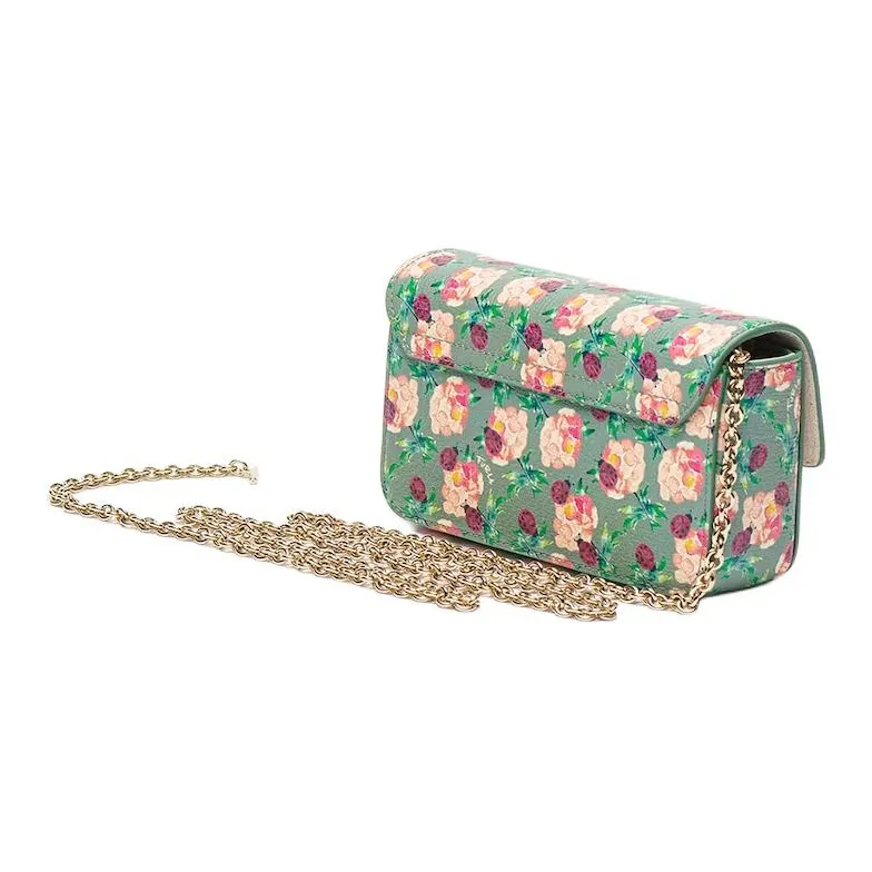 Furla Metropolis Collection Leather Shoulder Bag Crossbody Bag Women's Green & Multicolor-1