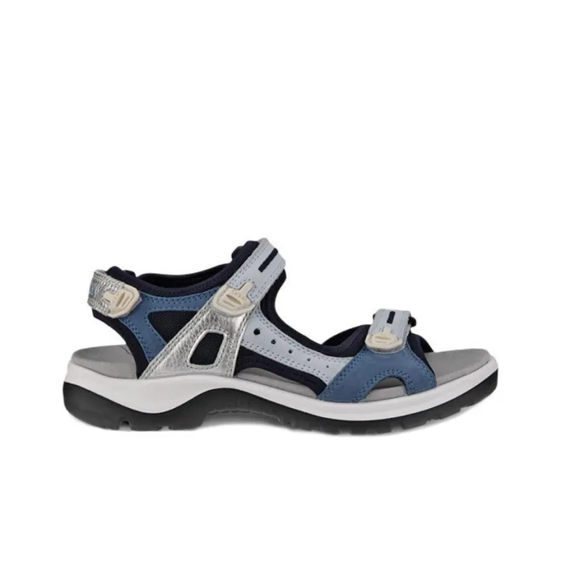 Ecco Beach Sandals Women's Blue Gray Black-1