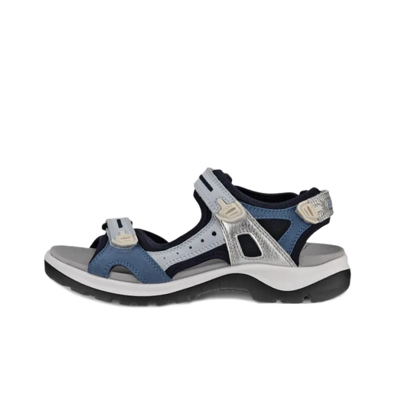 Ecco Beach Sandals Women's Blue Gray Black-0