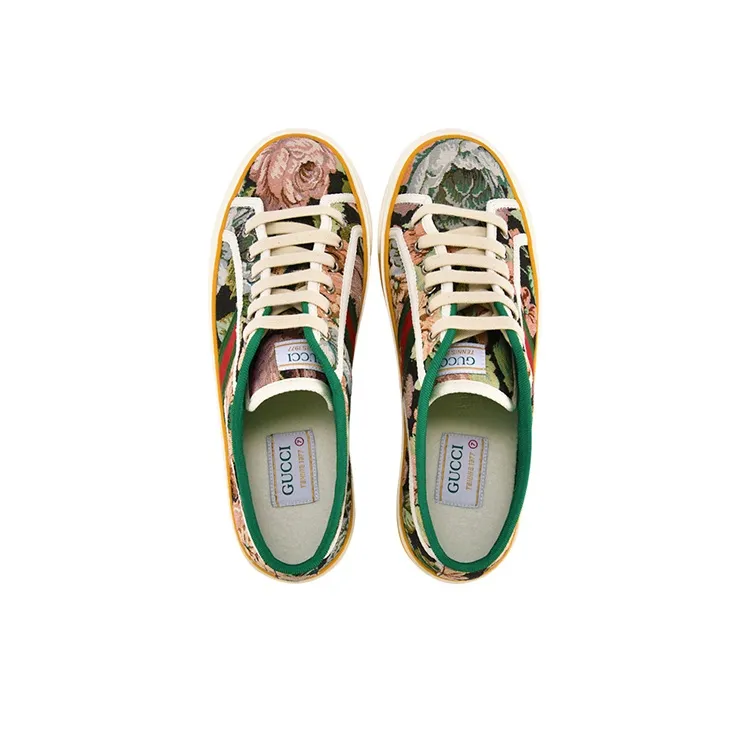 GUCCI Tennis 1977 Low Top Stylish Skateboarding Shoes Men's Green-3