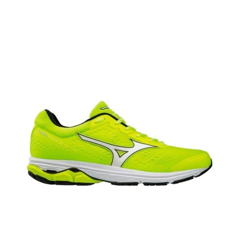 Mizuno Wave Rider 22 Anti-Slip Wear-Resistant Low-Top Running Shoes Men's Neon Yellow White-1