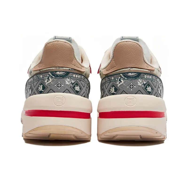 361° Anti Slip Wear Resistant Low Top Casual Shoes Men's Beige Green-2