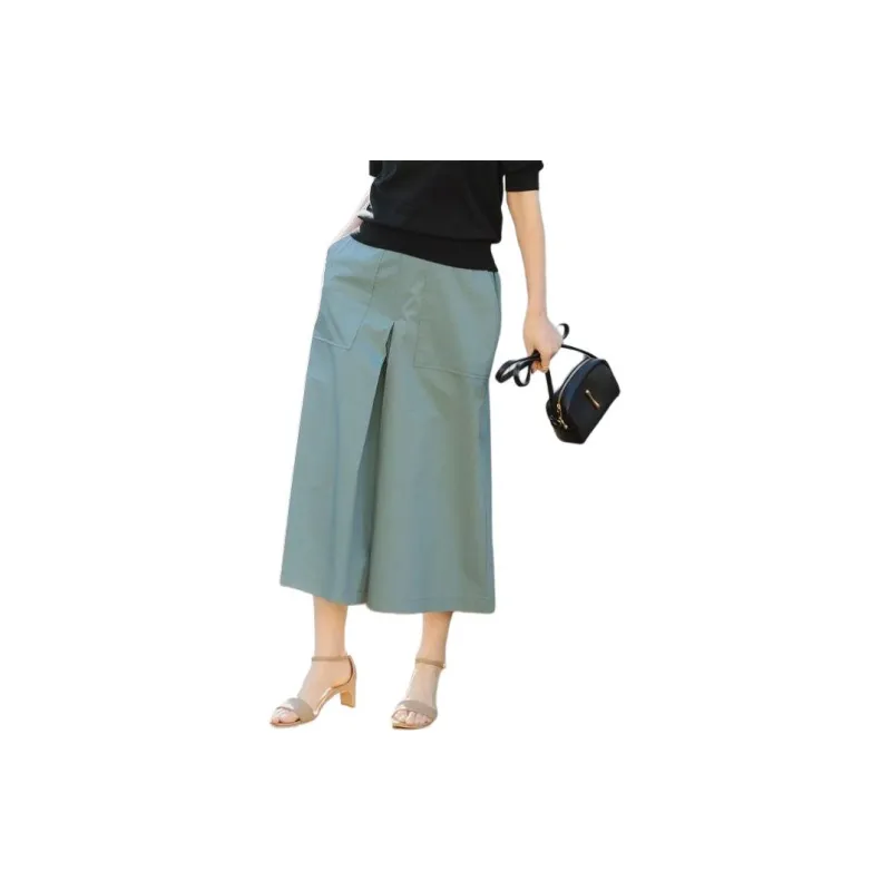 Beams Casual Pants Women's Stone Blue-2