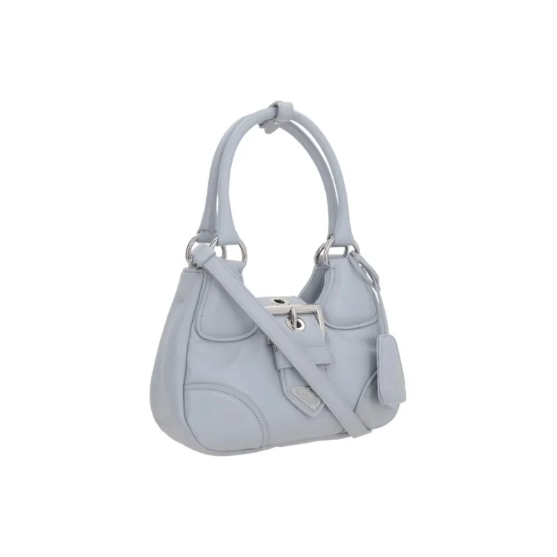 PRADA Moon Series Leather Shoulder Bag Moon Bag Crossbody Bag Handbag Women's Light Blue-1