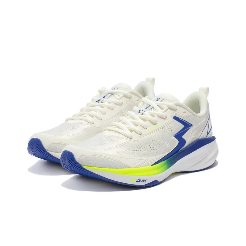361° Cushioning Wear Resistant Low Top Running Shoes Men's White Blue Green-2