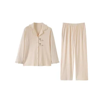 WOLFSFUL Pajama Set Women's Cream Yellow