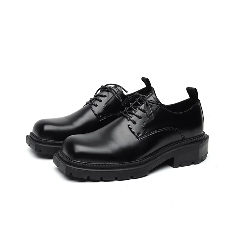 GZZ Men's Casual Shoes Men Low Top Black-2