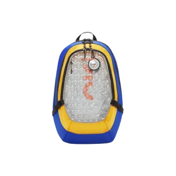 Nike Nylon Blends Polyester Backpack Men's Vintage Royal Spliced Light Photo Blue Spliced Safety Orange
